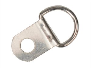 Small 1 Hole D Ring Nickel Plated 100 pack